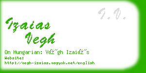 izaias vegh business card